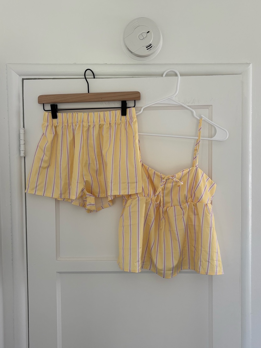 Princess Polly Yellow Striped Women's Shorts and Tank Top Set
